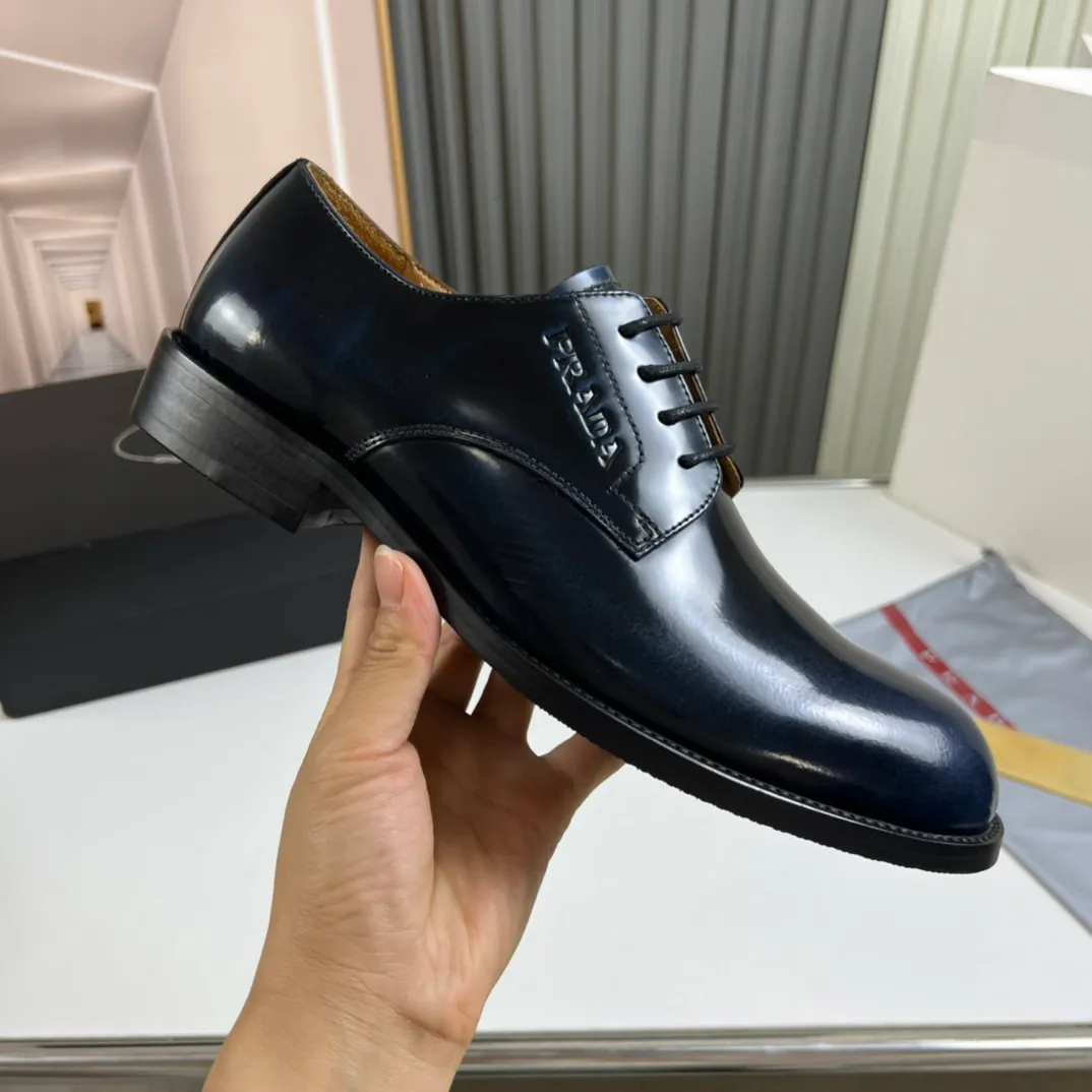 Men's shoes 💰520💰 Prada.PRADA men's business casual leather shoes, 1:1 shipment ⬆️Luxury and noble 👞All imported original brand leather, just to create a more comfortable wearing experience, upper: original open edge beaded cowhide ➕Imported full cow lining, original outsole ✔️36-45 (45 non-returnable)